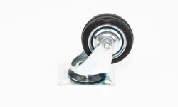 zwenkwielen niet geremd (metalen/ aluminium velg)